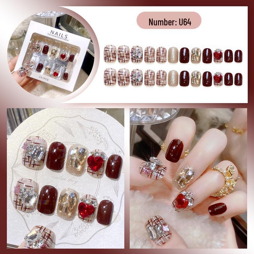 High-End Handmade Nail Art: Pure Desire Style Rhinestone Nail Stickers Collection.
