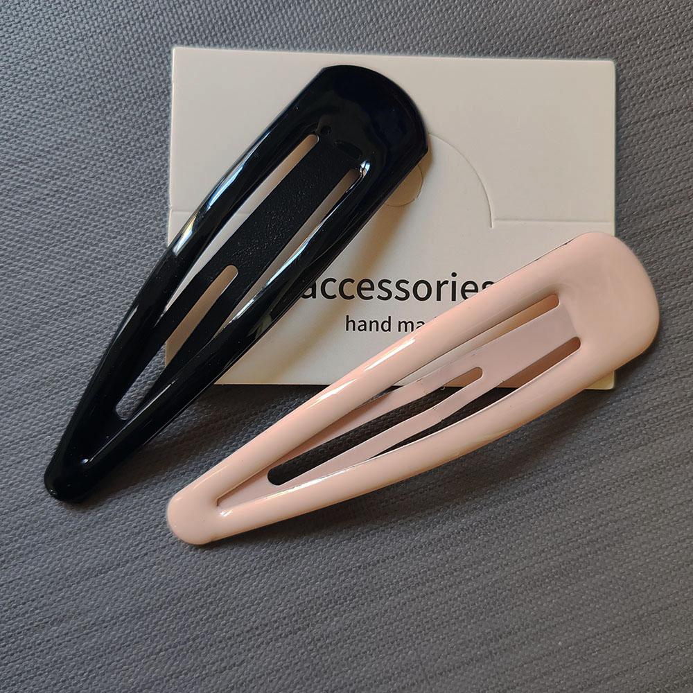 2pc Colorful 10cm Big Solid Good Alloy Solid Color Simplicit BB Hair Side Clips for Girls Women Vintage Hairpin Hair Accessories