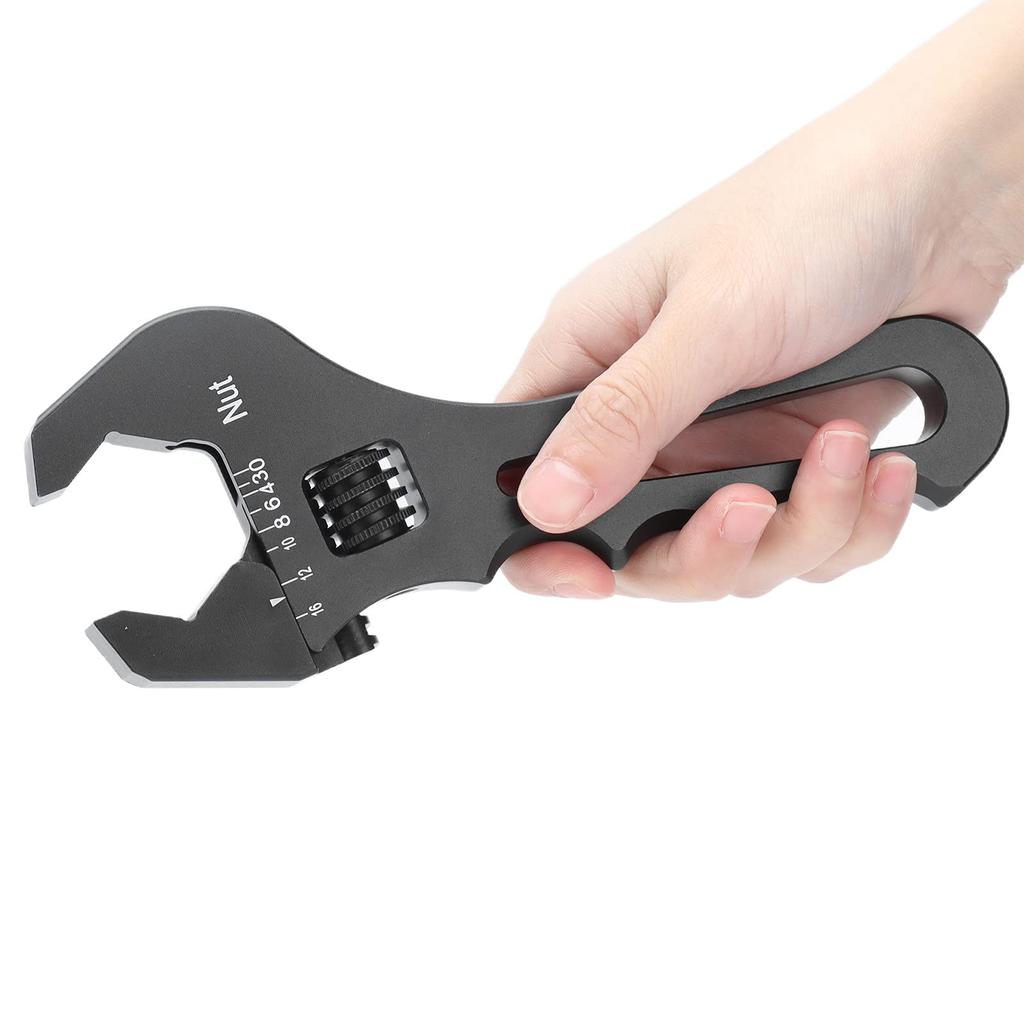 Yosoo Geared Adjustable Wide Adjustable with for Automotive Repair Wrench, Wrench, AN3/AN4/AN6/AN8/AN10/AN12/AN16, Scale, Wear-Resistant,