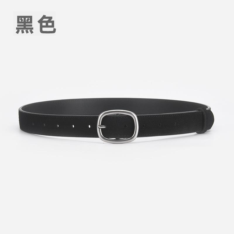 

Retro Belt Women S Dress Pants Decoration Simple Premium Velvet Leather Pin Buckle Belt Women 105cm