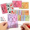 20/Patterns Kids Montessori Educational Game Symmetrical Drawing Toys Kids Pen Control Training Set Kids Reusable Painting Cards