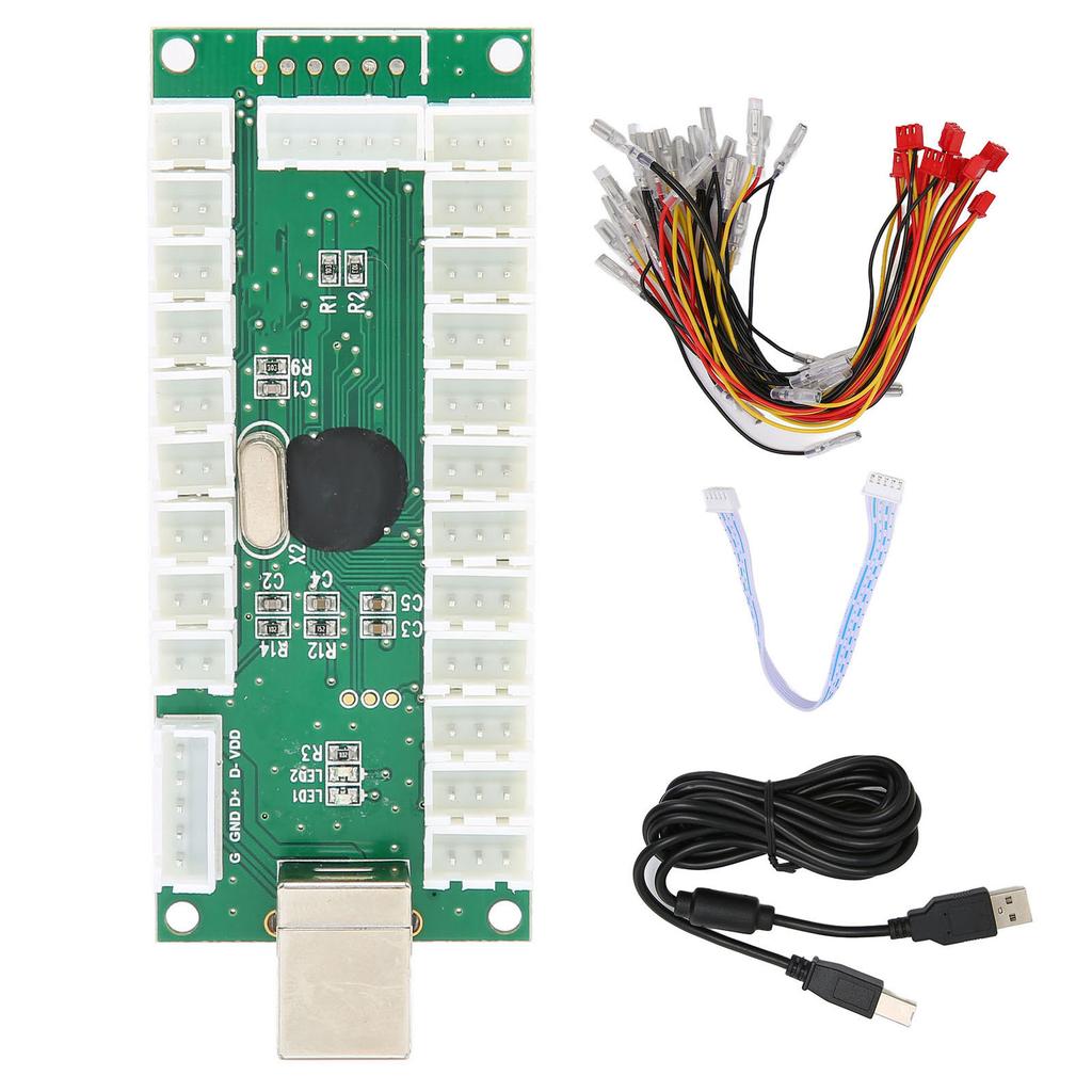 QM070921 Arcade-Spiel-Encoder mit USB-Kabel Langlebiger Zero-Delay-Spielkonsolen-Encoder für PC