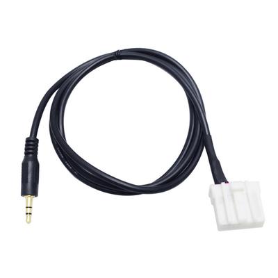 Black Audio AUX Adapter Cable 1M For Mazda 2 3 5 6 RX-8 MX-5 Miata 2006+ 3.5mm