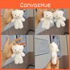 Adorable Blush Bear Plush Keychain Mini Stuffed Animal Gift Bag Charm Toy