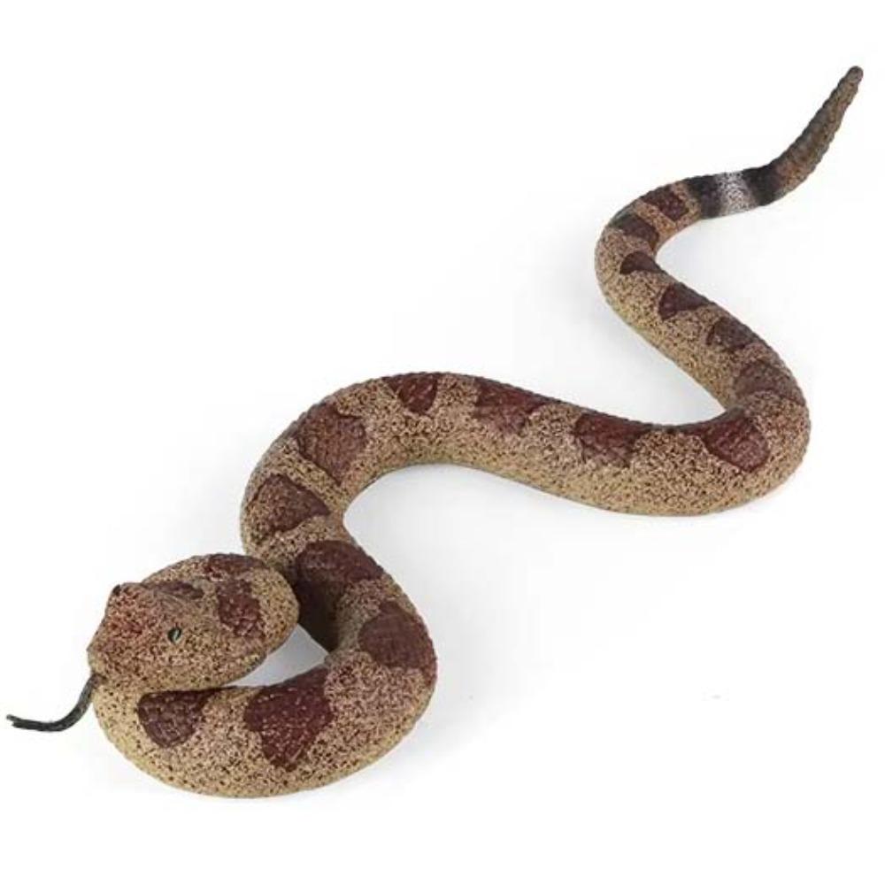 Reptile Animal Rattlesnake Model Soft TPR Simulation Snake Funny Snake Action Figures  Prank Toy