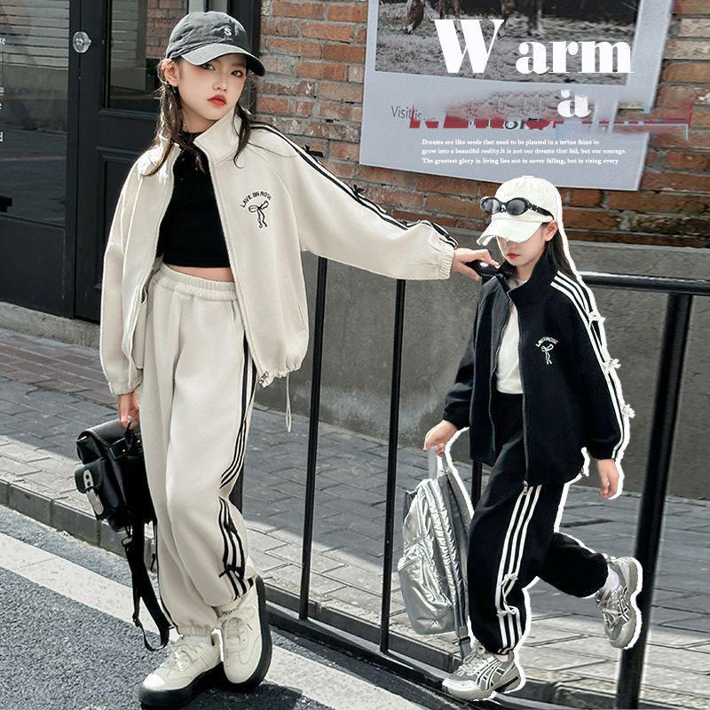 Girls' Casual Two-piece Clothes Suit Children's Spring Autumn Sports Suit Clothing Teen Girl Clothes Sets 4 6 8 12 15years