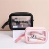 Female Toiletry Bag Portable Cosmetic Waterproof Bag Large Capacity Dust Proof Make Up Storage Handbags PVC Fashion Transparent Travel Bags