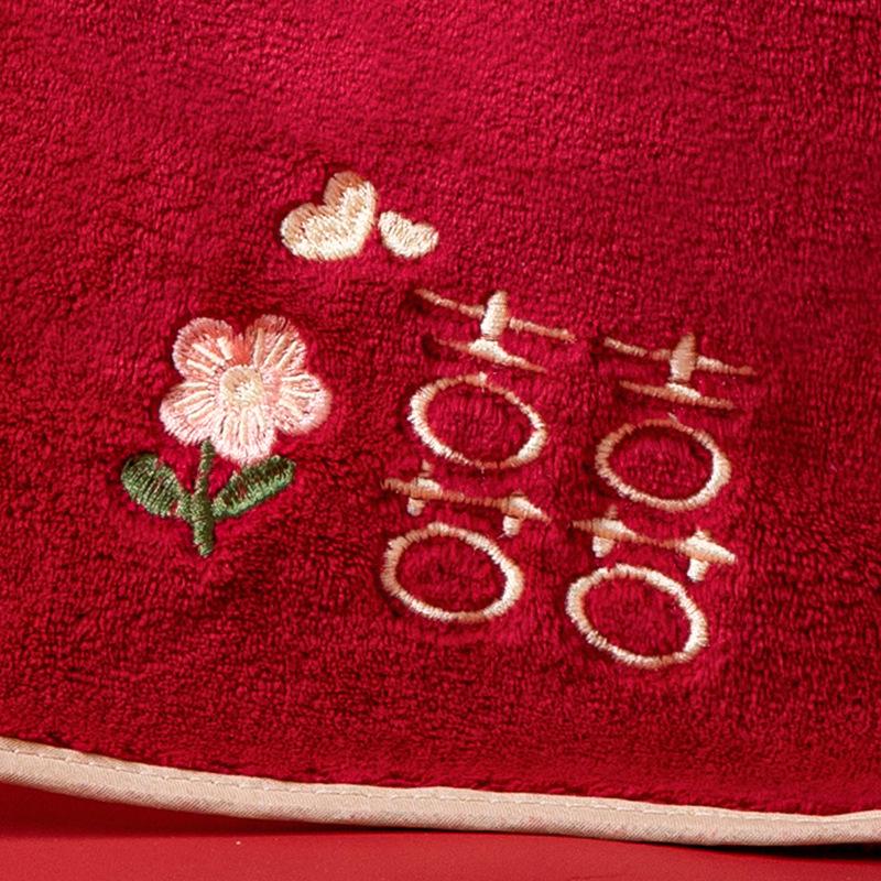 Red Festive Double Happiness Wedding Towel – Bride s Dowry Party Favor & Gift 35*75 cm Loose Package