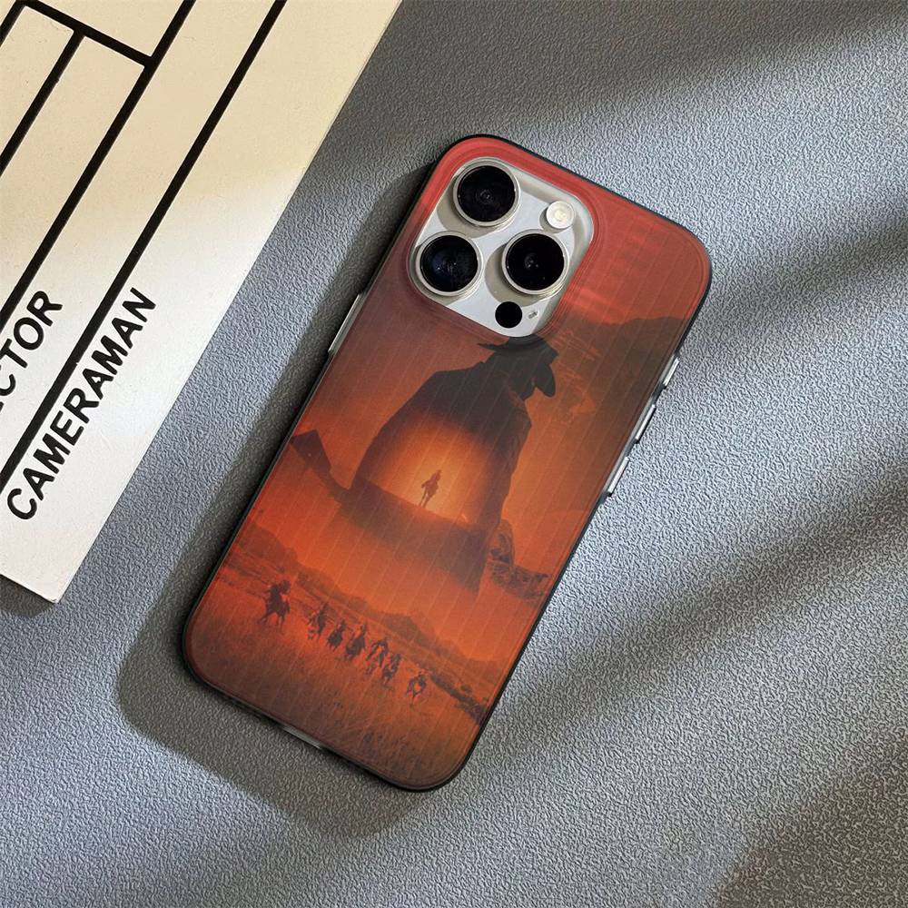 Red Dead Redemption RDR 2 Phone Case For iPhone 17 16 15 11 12 13 14 Pro Max Soft Corrugated Silicone Cover Case