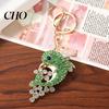 Wear-resistant Keychain Rhinestone Dolphin Sparkling Sea Animal Car Key Ring Holder Backpack Purse Handbag Charm Christmas Birthday Gifts for