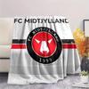 FC Midtjylland Flanelldecke mit Aufdruck, Hohe Qualität, Bequem für alle Jahreszeiten, Heimdekoration, Wärme und Komfort