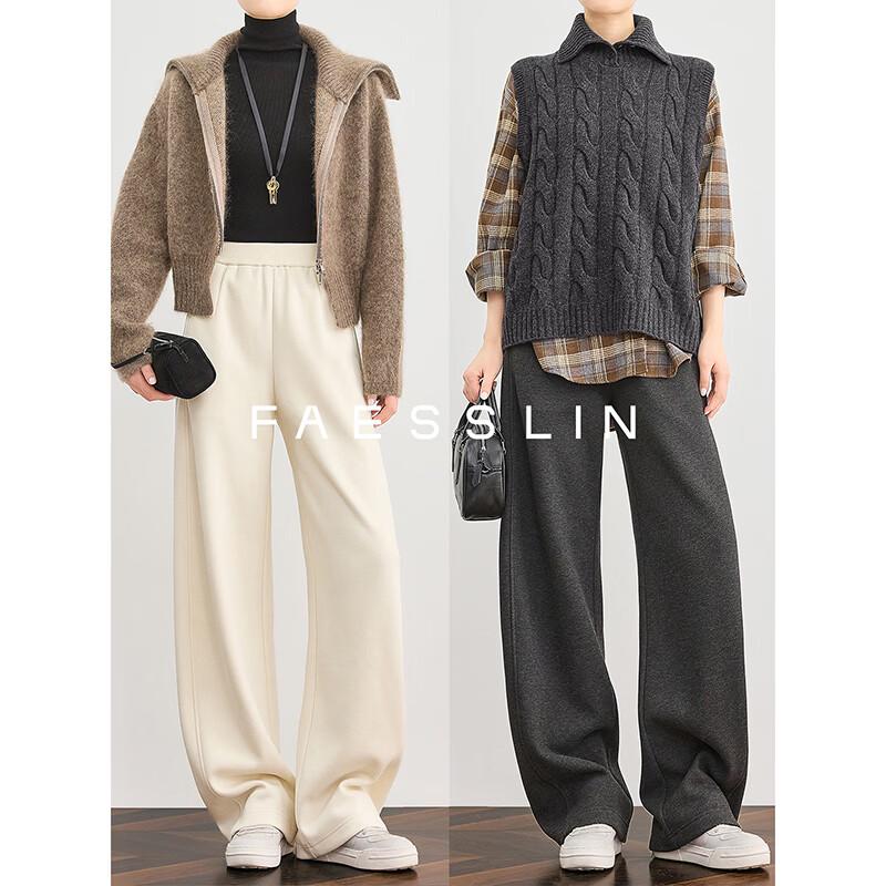 Женские утепленные зимние прямые спортивные штаны FAESSLIN на флисовой подкладке L