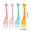 Salad Snack Cake Dessert Pick Toothpick Fruit Tableware 12 Pcs/Set Giraffe Cartoon