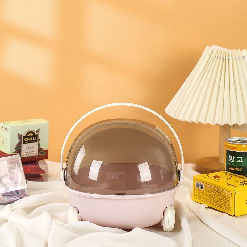 Baby Full Moon Cradle Hand Gift Box Round Flip Cover 100 Days Banquet Birthday Wedding Candy Storage Gift Box Cosmetics Storage 20.5x21.5x21.5cm розовый