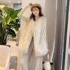 New imitation fox fur vest fashionable encrypted woven strips imitation raccoon dog hair lazy wind outside