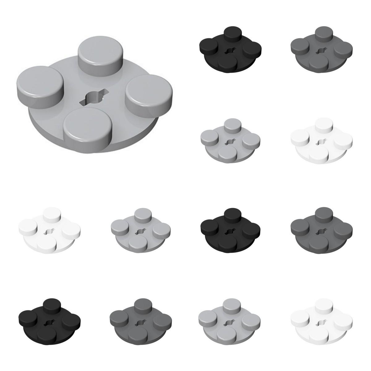 Interesting Toys Unisex Light Gray 50Pcs 3679 Turntable 2 X 2 Plate Top Bricks Collections Bulk Modular Gbc Toys For Technical Moc Diy Buildings Blocks Gifts