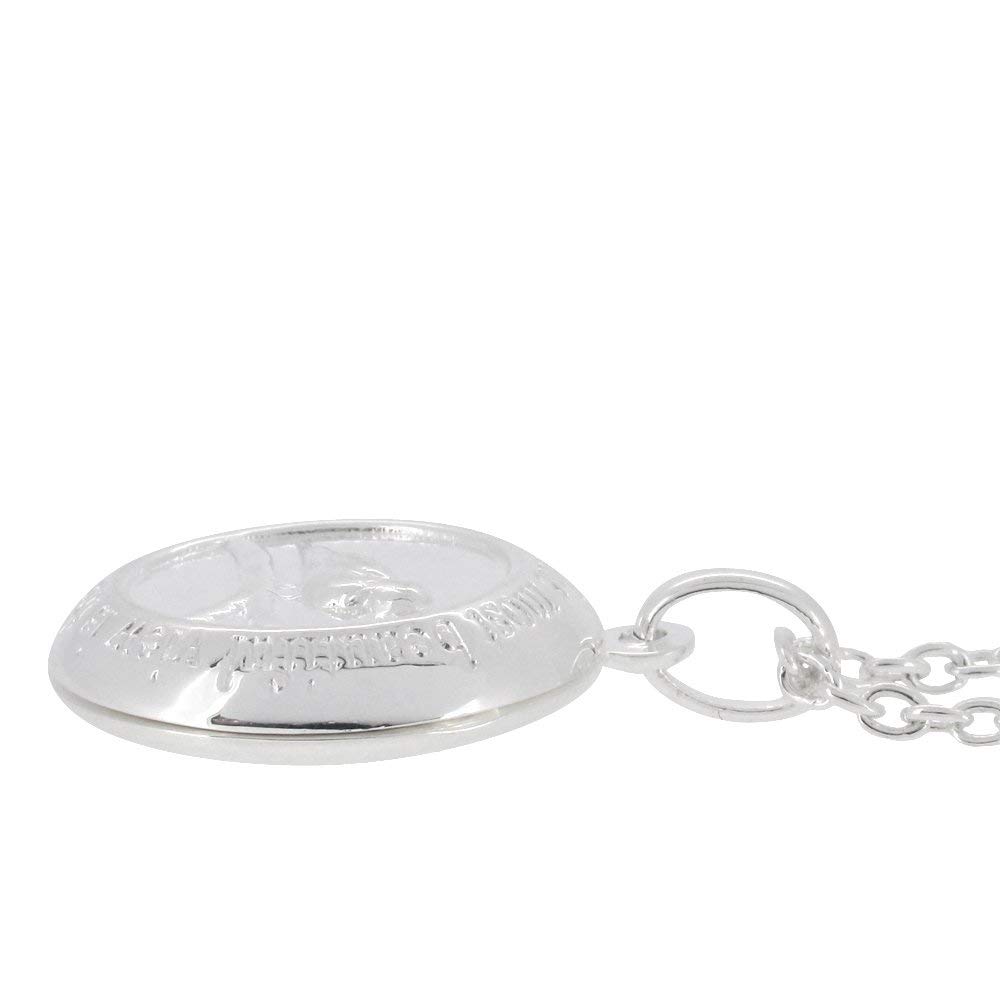 Shinjuku Gin No Kura Round Bird Locket Pendant (Silver 925) (No Chain, No Engraving) for Women with Photo Holder (sv925)