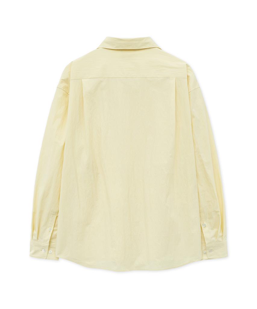 WEST GRAND BOULEVARD Crunch Oversized One-Pocket Shirt Lemon