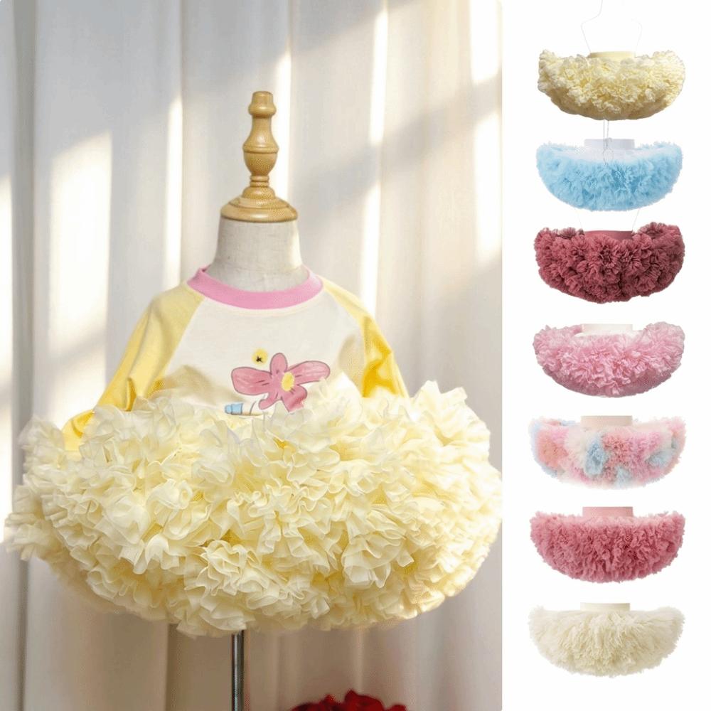 Elastischer Bund Baby-Petticoat Flauschige Lagen Prinzessinnenrock Mädchen Tutu Rock Fotoshooting