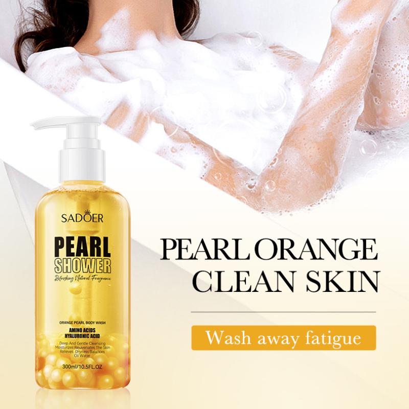 Orange Pearl Body Wash 300ml SADOER Cleansing Fragrance Body Wash