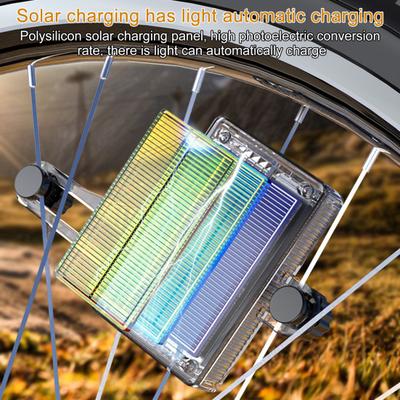 Solar Bike Spoke Lamp Light Motion Sensor Night Riding LED Safety Warning Light Bicycle