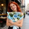 Künstliche Blumen Handgemacht Baumwollgarn Ewige Blume Häkel-Strauß Geburtstag Mama Ehefrau Geliebte Abschluss Heimdekoration