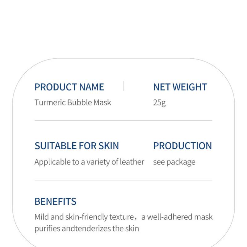 Sadoer Turmeric Bubble Mask Bamboo Charcoal Deep Cleansing Skin Bubble Mask