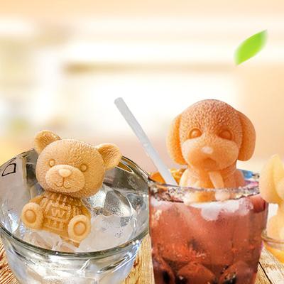Moule à Glace Ours en Peluche Silicone Moules Chien Chocolat Dessin Animé Chat Fabricant de Bonbons