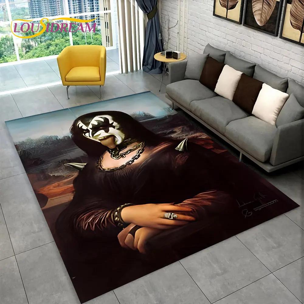 KISS Rock Band Retor Teppich, Teppich für Zuhause, Wohnzimmer, Schlafzimmer, Sofa, Fußmatte, Dekor, Küche, rutschfeste Bodenmatte Alfombra
