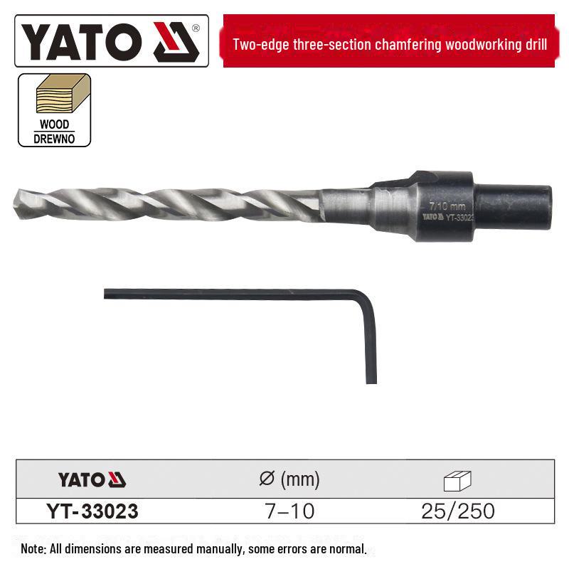 YATO Chamfered Woodworking Twist Drill Bit for Electric & Hand Drills