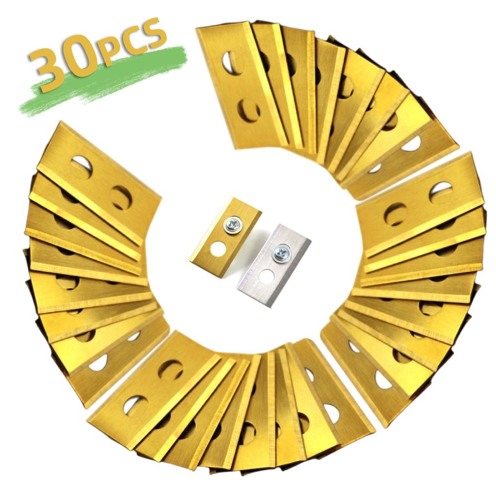 30PCS Lawn Blade For Worx Landoid Lanmower WG754E WG791E Sharp Stainless Steel Replacement Blade Titanium Plating Rustproof