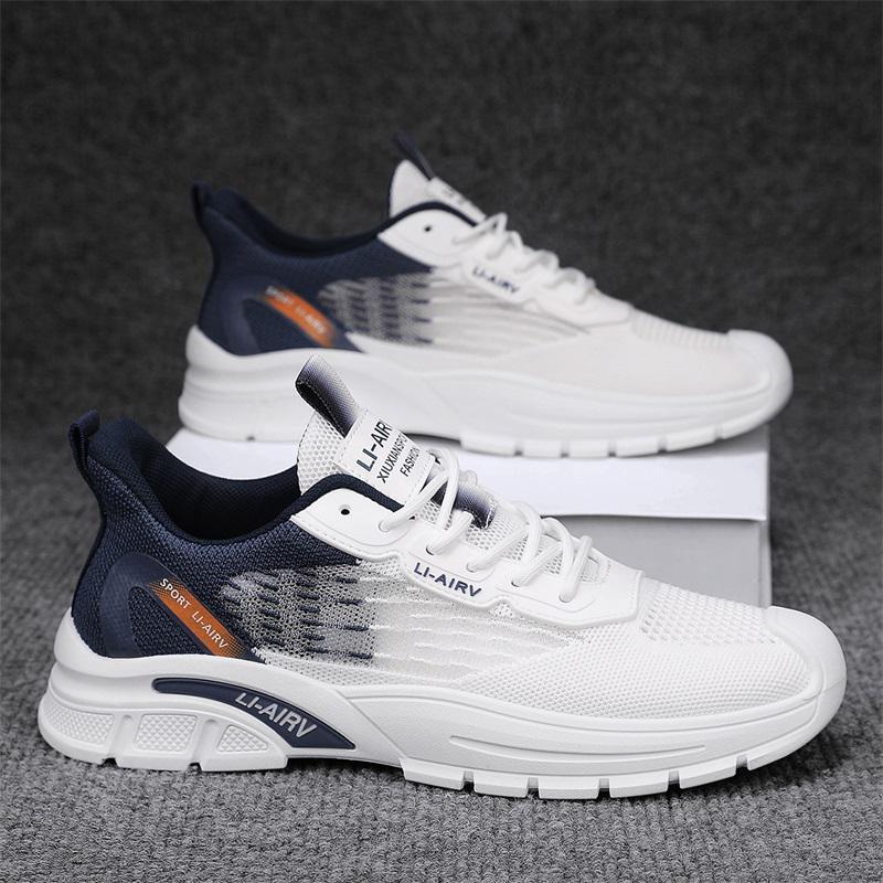 Sneakers summer thin fish mesh breathable fly-woven travel shoes student casual dad shoes