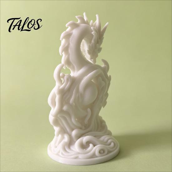 3D Printed Dragon Ornament Chinese Statue, Compact Figurine, Fine Detail Small Statue 8cm Carving Design, Creative for Office Desk Decor Unique