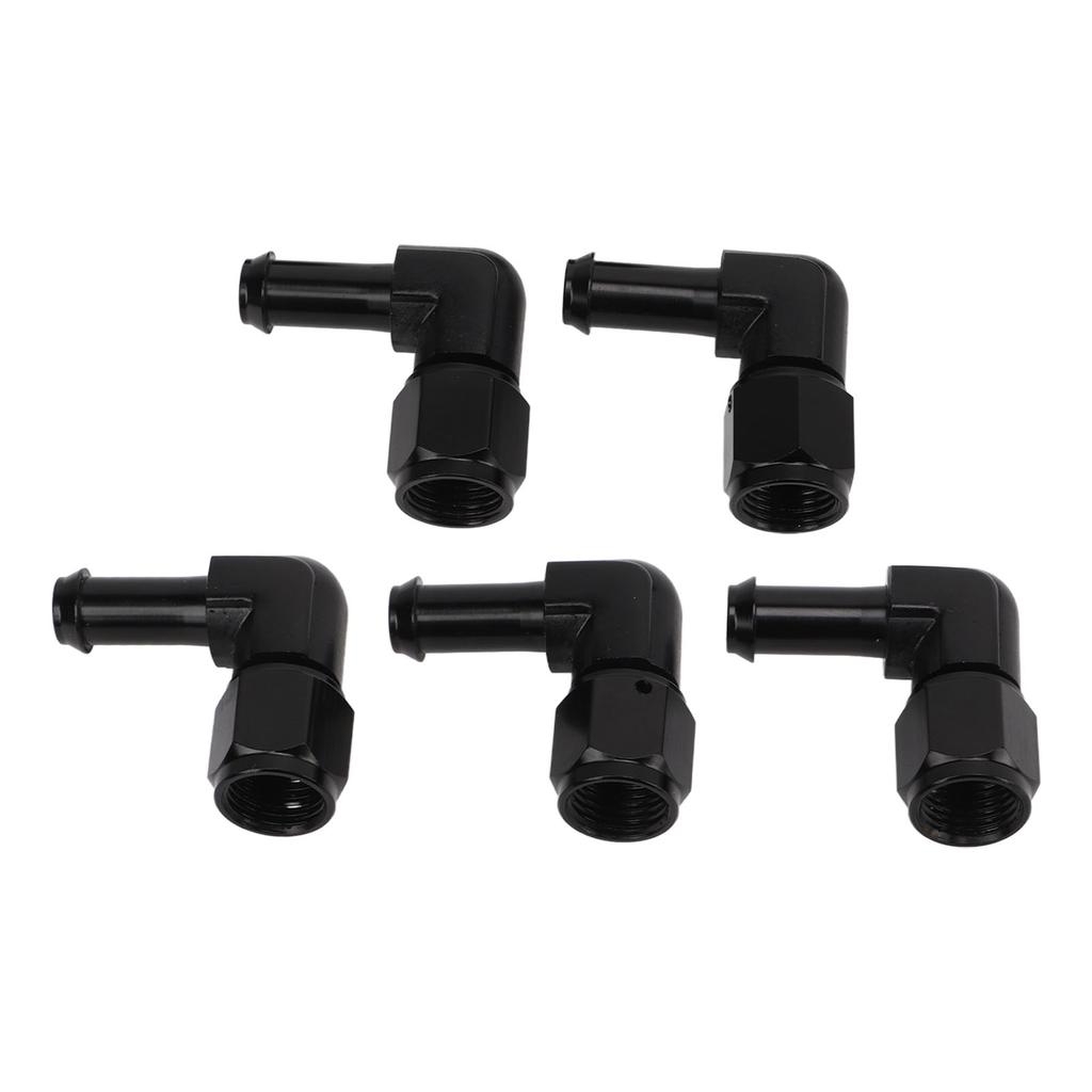 5 Pcs 90 Degree Fuel Line Fitting Adapter Leakage Prevention 6AN Female To 38in Barb Hose End