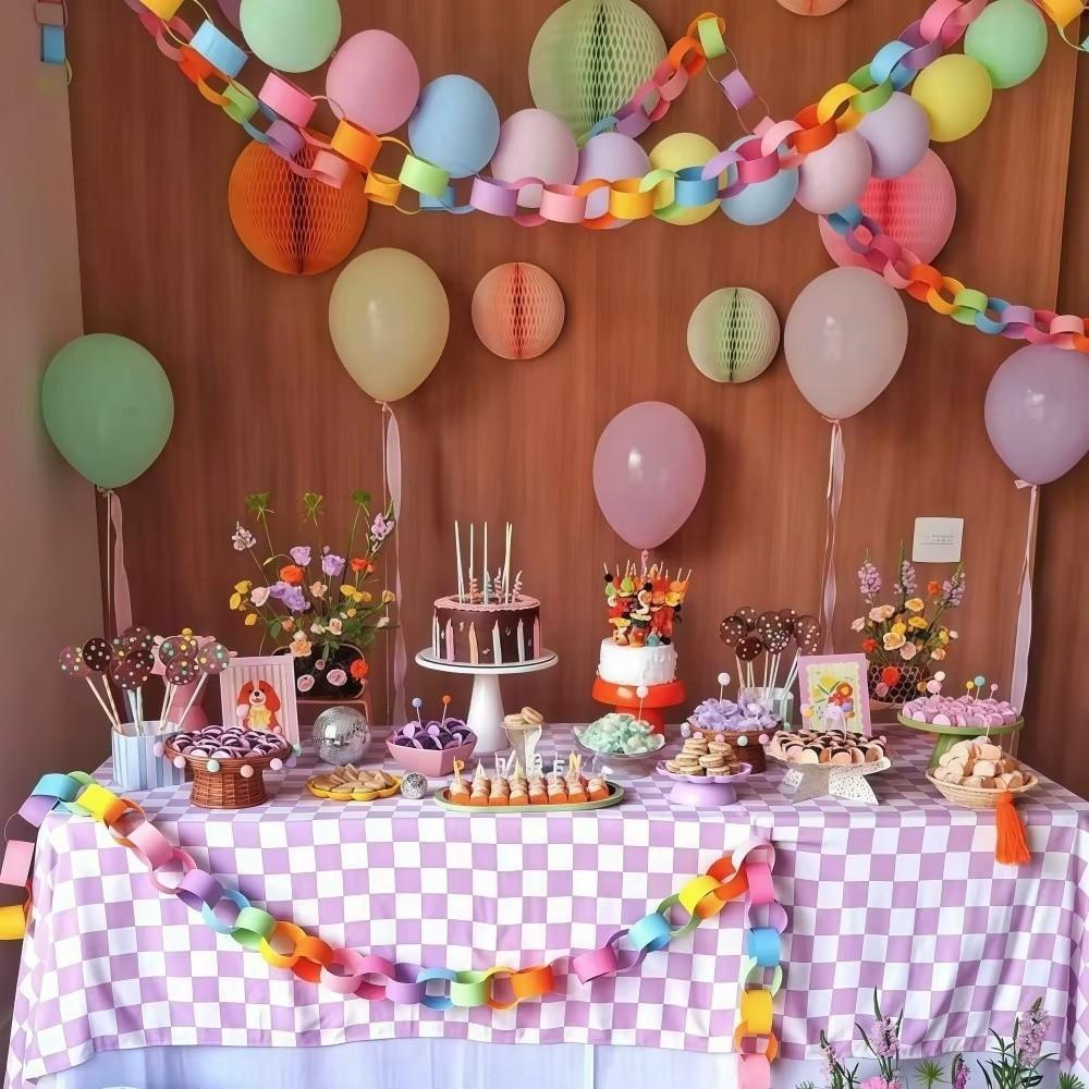 100pcs DIY Assembles Paper Chains Colored Paper Streamers Paper Strings  Party Backdrop Decoration