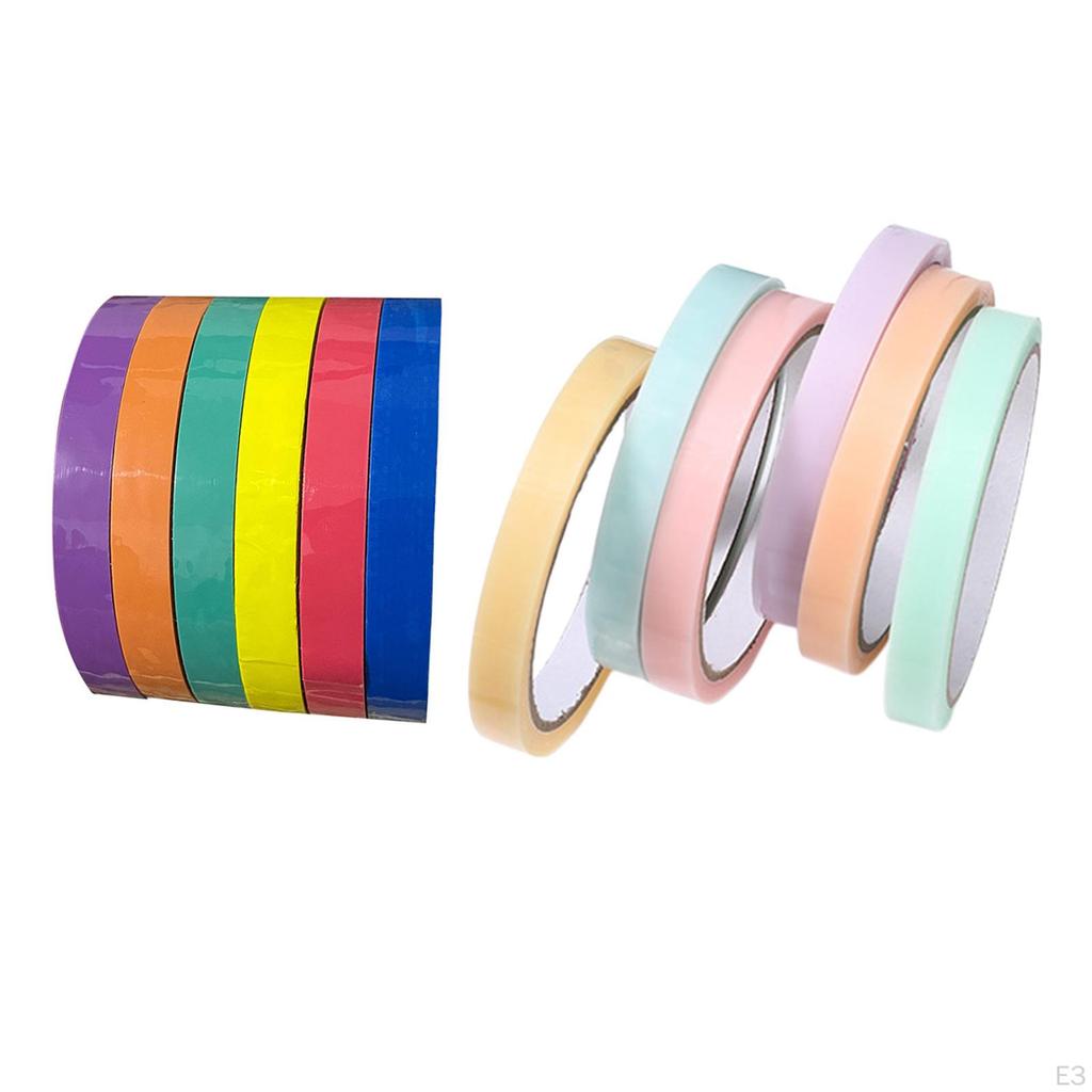 6 Pieces Creative Sticky Ball Tape Candy Color Relaxing Game Crafts DIY Colored Tapes Bulk for