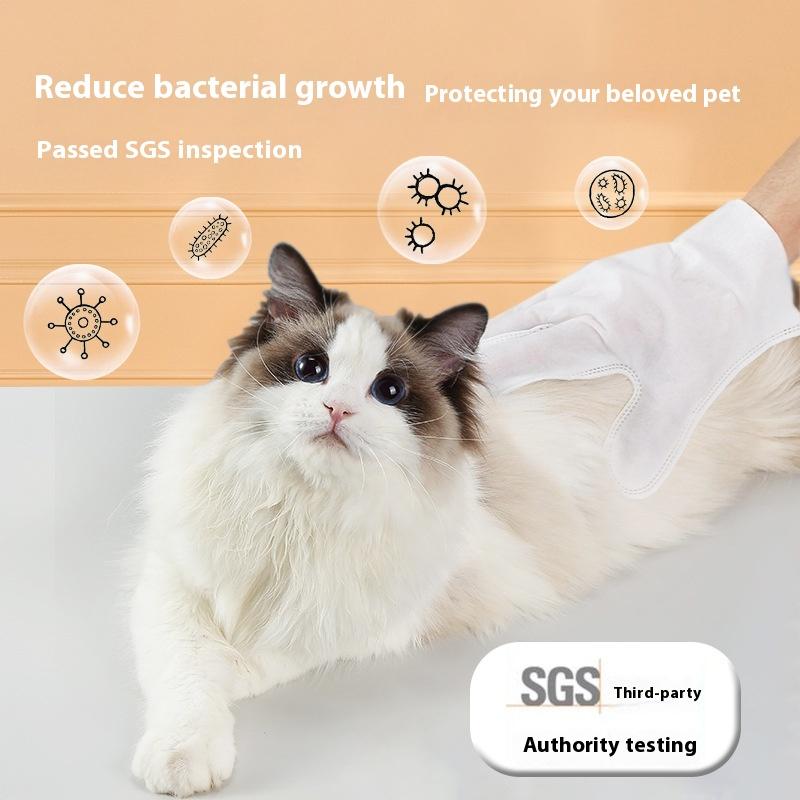 Pet Leave-in Gloves Cat Dog Bath Pet Wipes Bath-free Gloves Cleaning Dry Cleaning Deodorizing Pet Supplies