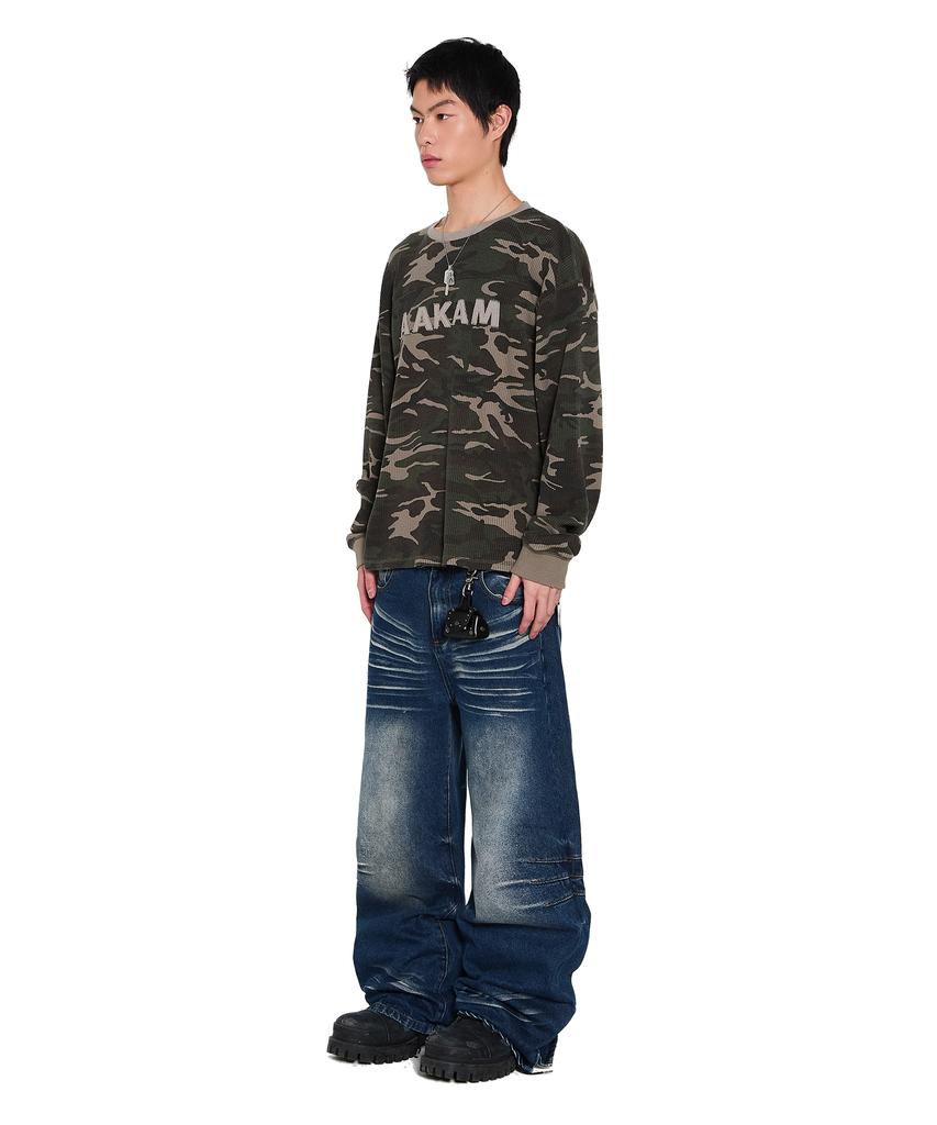 AAKAM Waffle Camouflage Long Sleeve (Khaki)