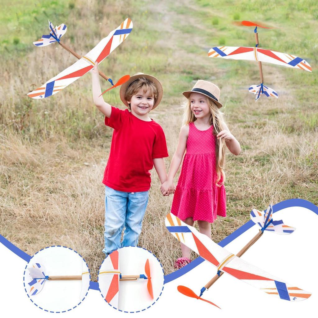 Rubber Band Powered Aircraft Model Kits Toys for Children Foam Assembly Planes Science