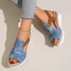 Women 2025 Plus Size 36-43 Platform Rome Sandles Woman Lightweight Summer Beach Shoes Comfortable Elastic Band Wedges Sandals
