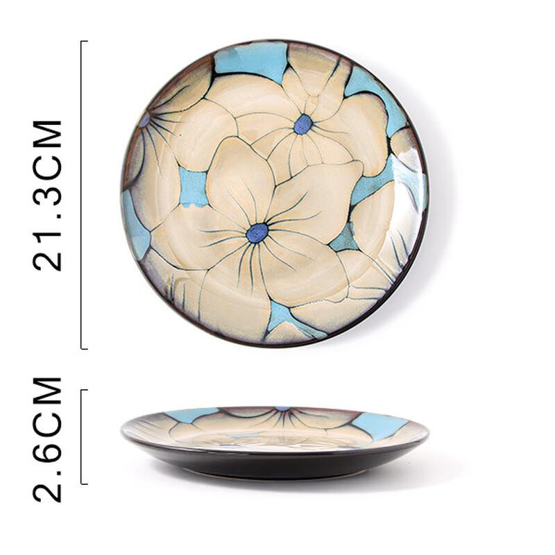 Qinkai Hand-Painted Ceramic Dinner Plate