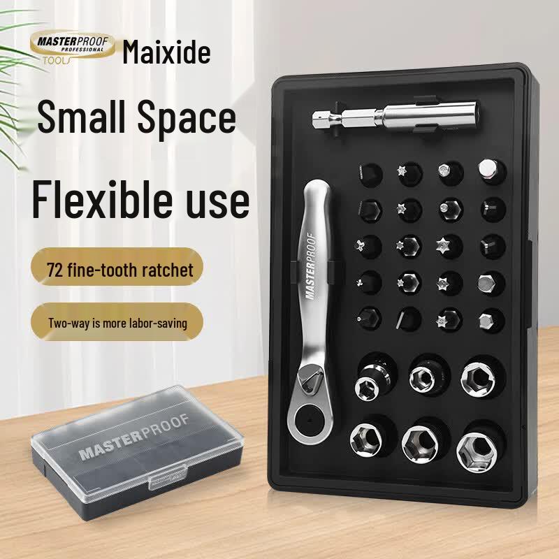 Masterproof Mini Ratchet Wrench & Screwdriver Set