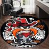 1PC Tazma-nian Devil Spray Art Round Rug, Non-slip Chair Mat, Home Decor, Circle Carpet Perfect for Office, Bedroom, Living Room,Christmas gift