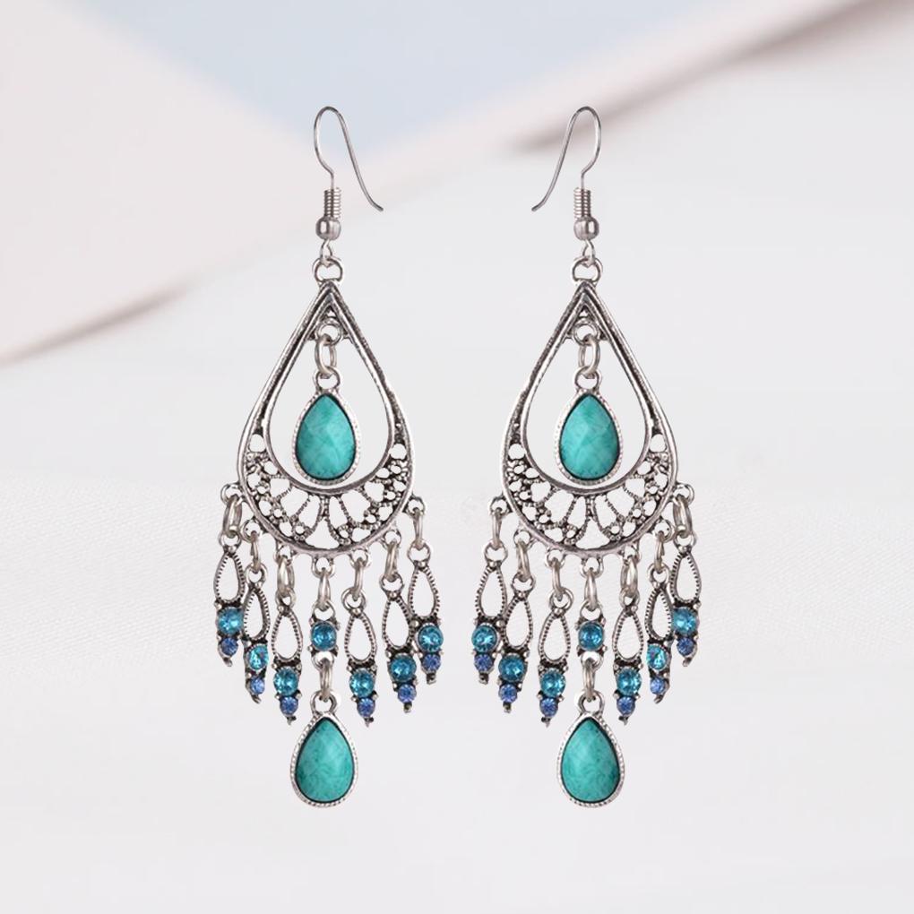 Bohemian Style Tassel Earrings Women Girls Long Fringe Dangle Earrings Female Vintage Jewelry