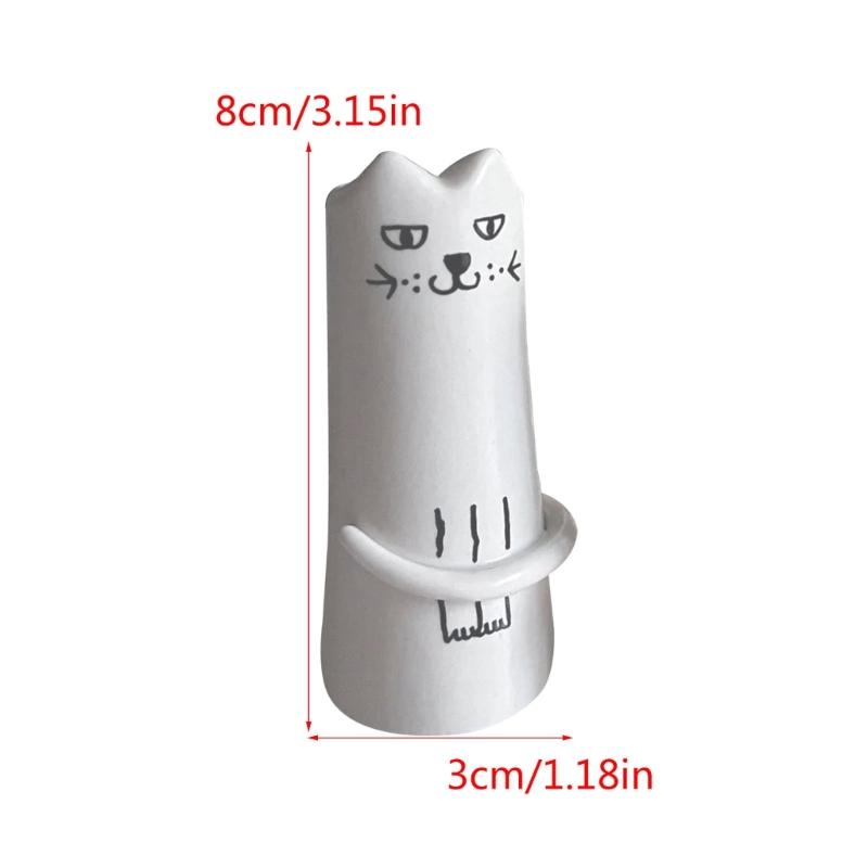 Lovely Ceramic Cat Vase for Display Aesthetic Vase Birthday Gift Flowerpots Unique Office Living Accent Holiday Party