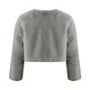 Kids Girls Faux Fur Bolero Jacket Long Sleeve Open Front Crop Shrug Coat Outerwear