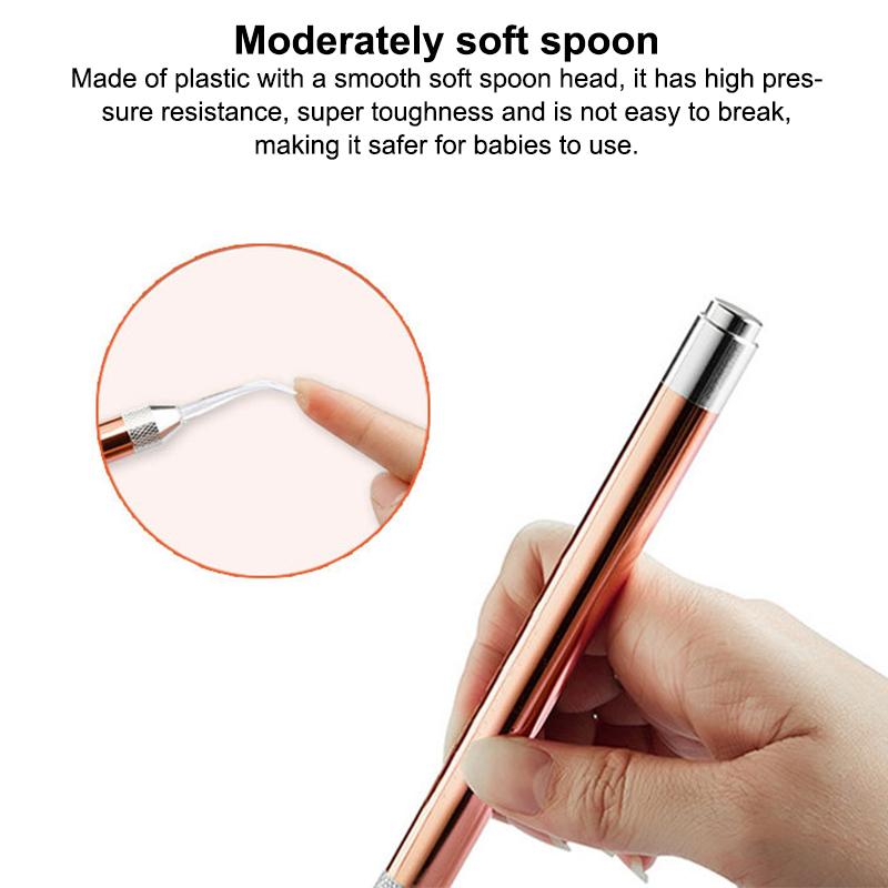 Baby Ear Cleaner Spoon Led Flash Light Ear Wax Curette Picker Visual Children Earpick Eer Wax Dig Remover Ear Nose Novel Tweezer