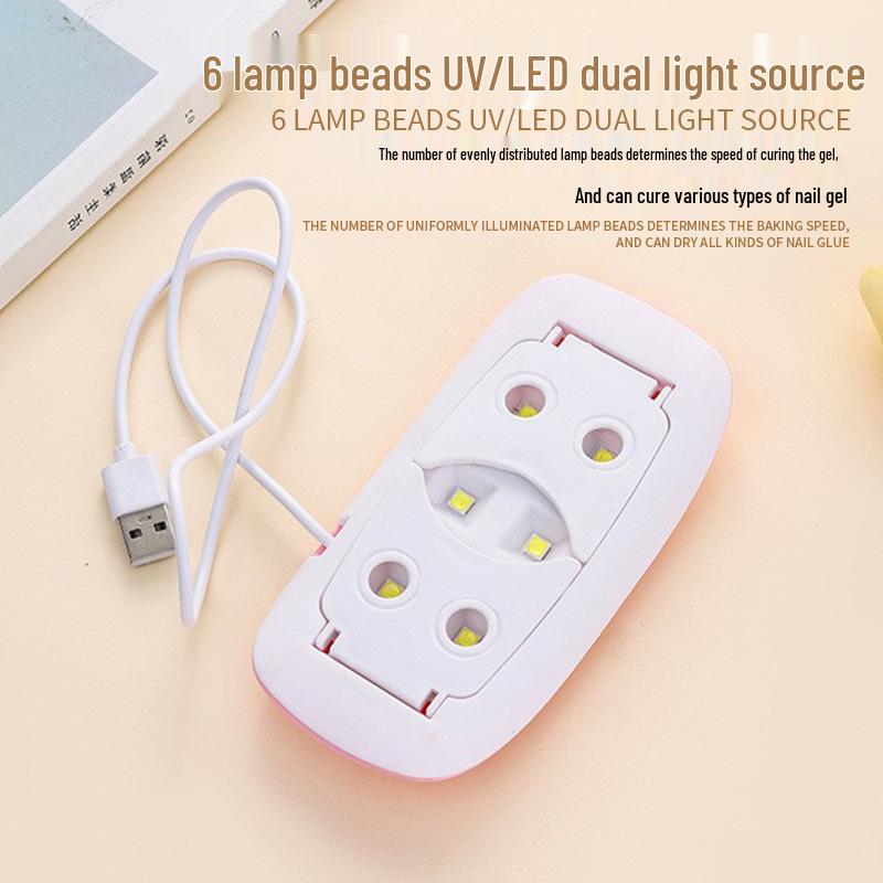 Tragbare Mini UV-Gel-Nagelhärtungs- und Lichttherapielampe - Lila
