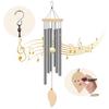 Wind Chimes Outdoor, Memorial Wind Chimes With Hook And 6 Tubes, Wooden Wind Chime Decor For Home, Garden, Patio