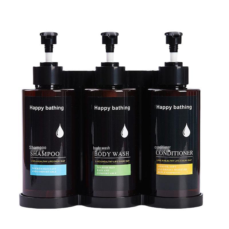300ML No-Drill Dual Head Soap & Shampoo Dispenser